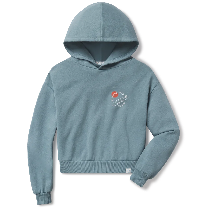 Single Fin Club Crop Hoodie Fleece Hoodies & Sweatshirts