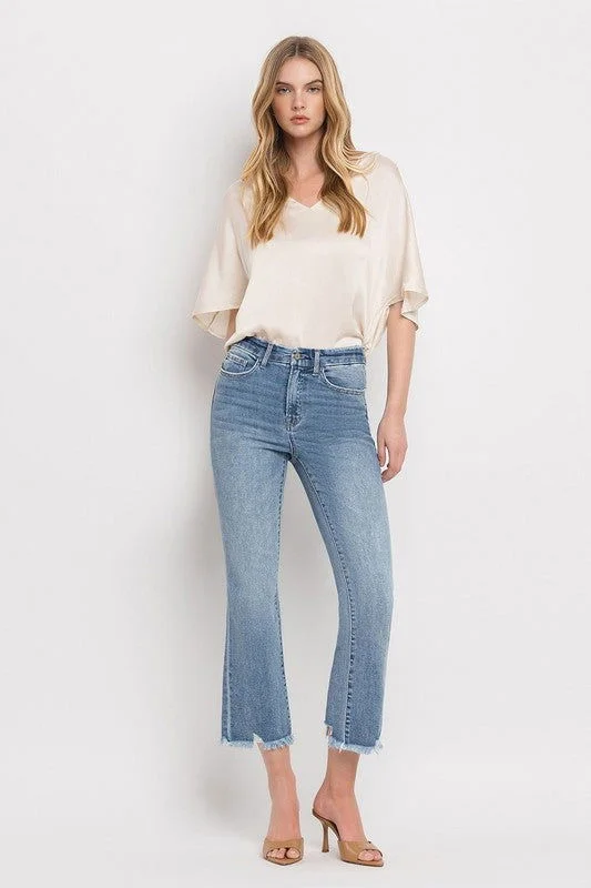 VERVET by Flying Monkey High Rise Crop Flare Jeans