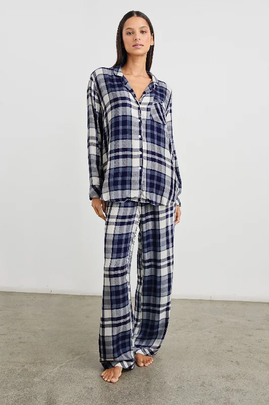 LUNA PAJAMA SET - LAKE BLUE CLOUD Best pajama sets for elderly women