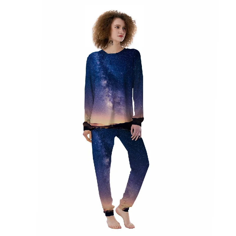 Milky Way Night Sky Print Women's Pajamas Best pajama sets for relaxing weekends