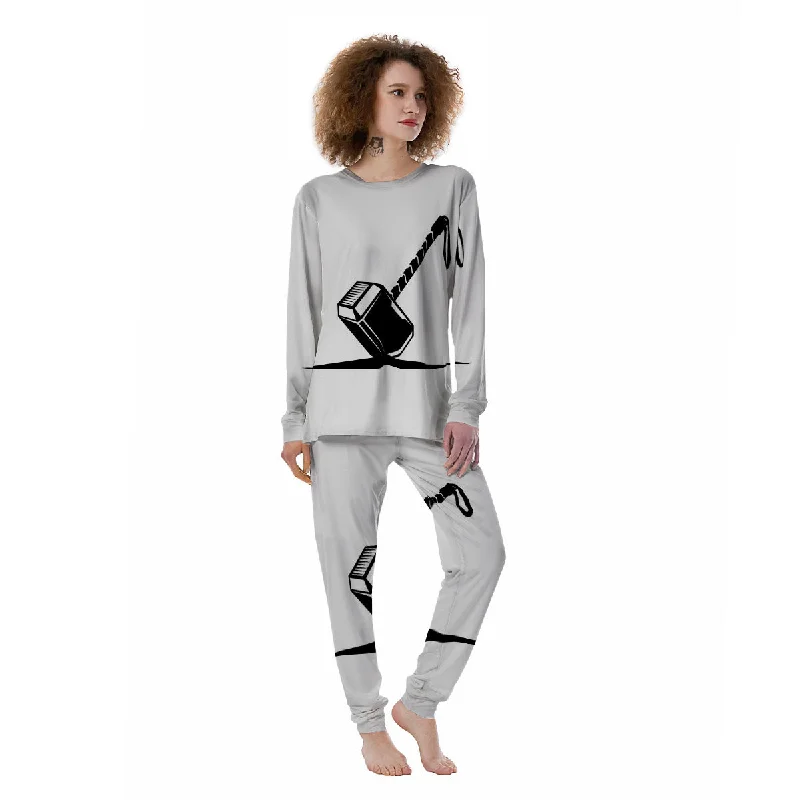 Mjolnir Hammer Of Thor Print Women's Pajamas Best pajama sets for honeymoon