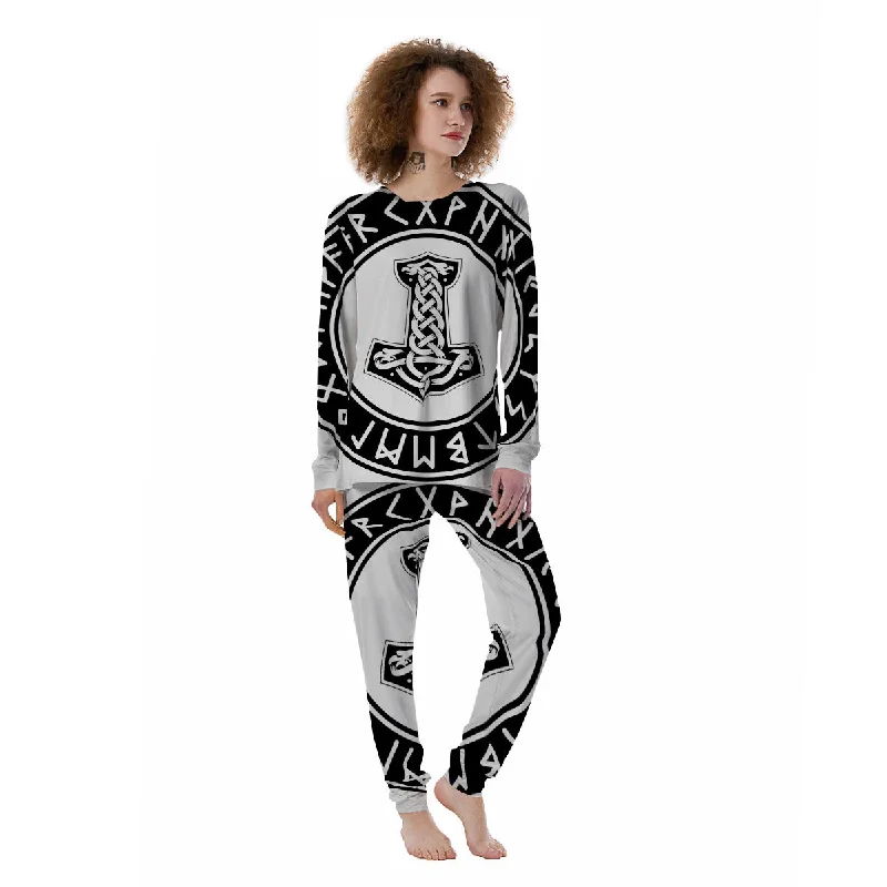 Mythology Mjolnir Norse Print Women's Pajamas Target pajama sets