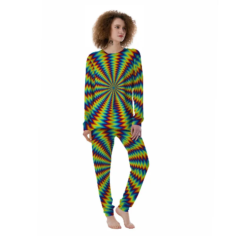 Optical Illusion Octagonal Psychedelic Women's Pajamas Floral pajama sets