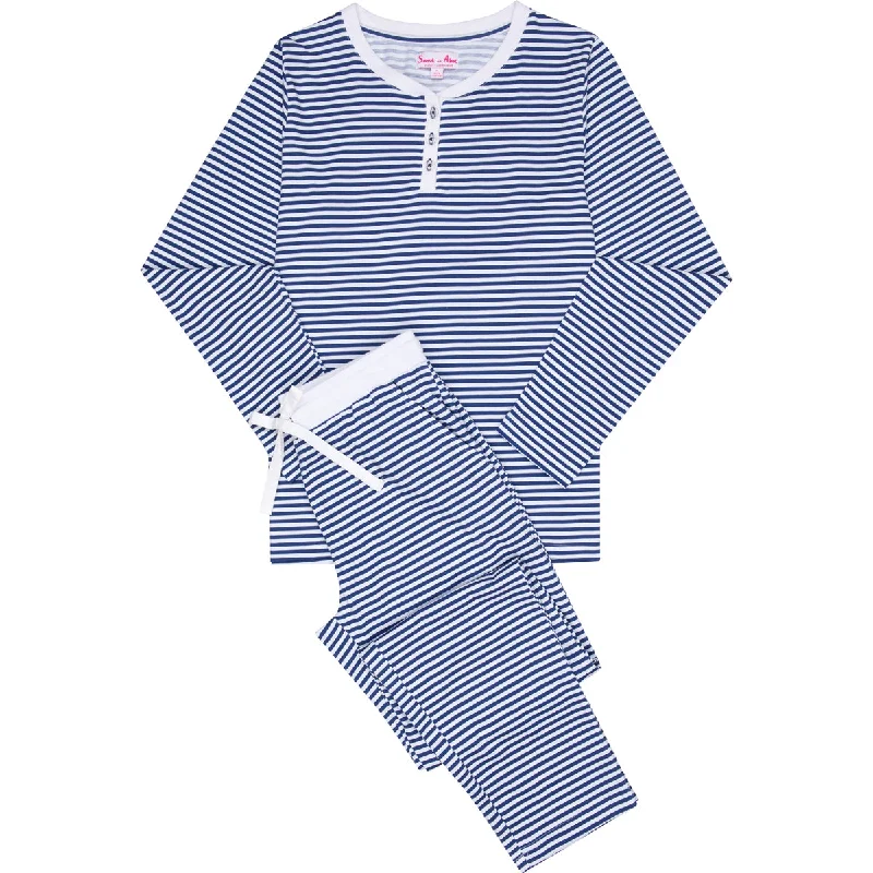 Women's Marina Jersey Long PJ Set Chic pajama sets