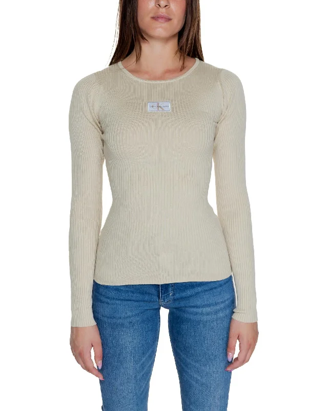 Calvin Klein Jeans  Women's Ribbed Knit Top Cashmere sweaters