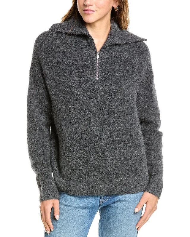 Vince 1/4-Zip Alpaca-Blend Sweater Wrinkle-resistant sweaters