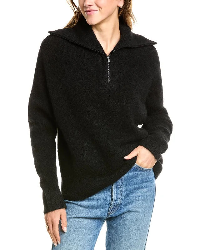 Vince 1/4-Zip Alpaca-Blend Sweater Water-resistant sweaters