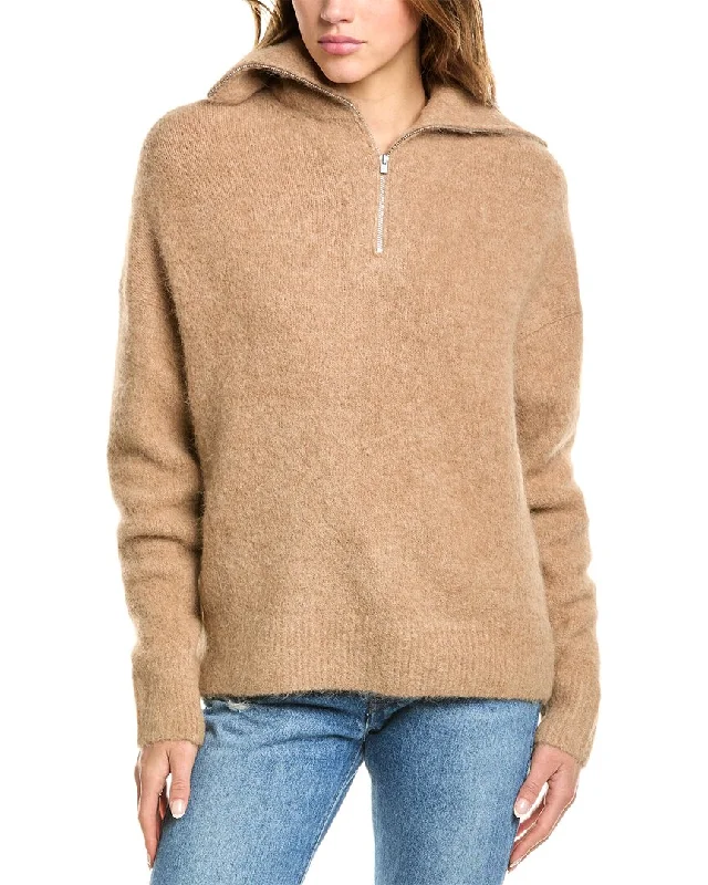 Vince Quarter-Zip Alpaca-Blend Sweater Anti-pilling sweaters