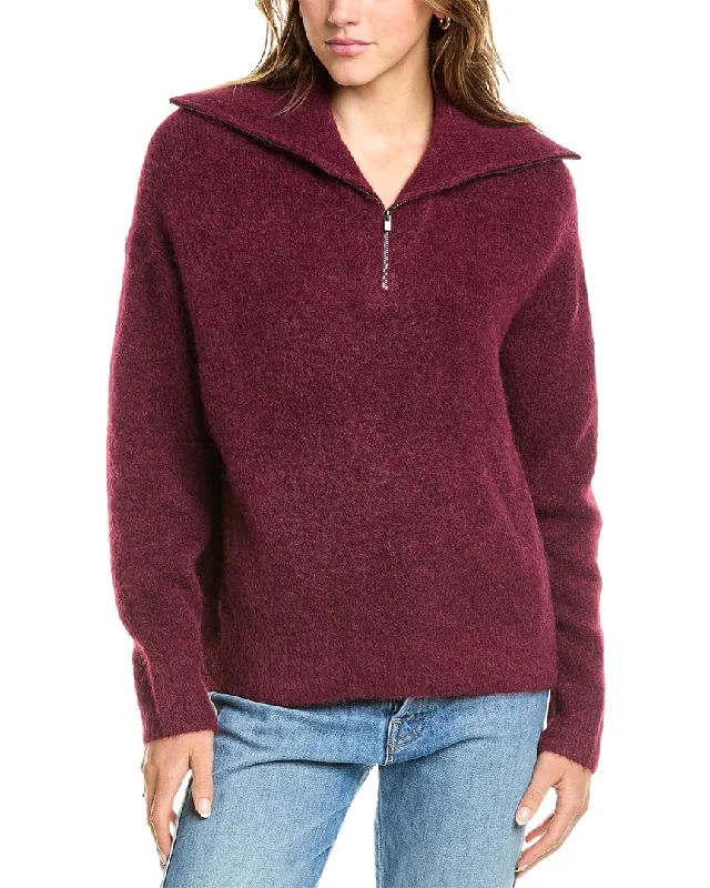 Vince 1/4-Zip Alpaca-Blend Sweater Work sweaters