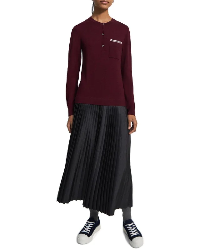 Theory Knit Combo Wool-Blend Sweaterdress Best value sweaters