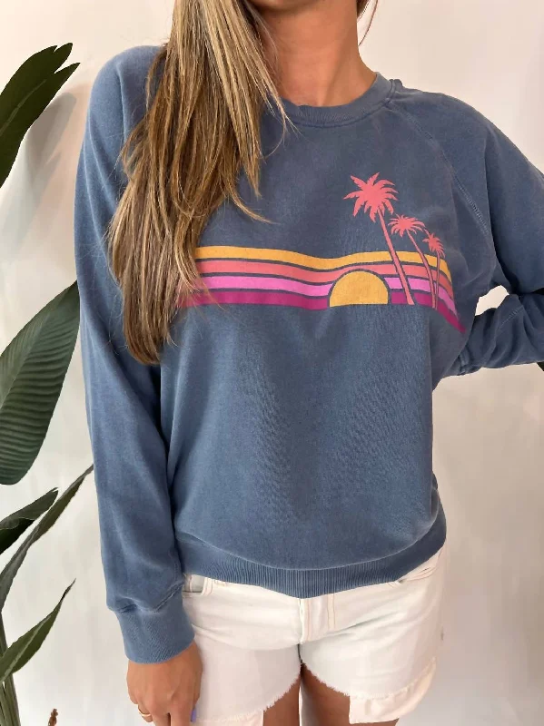 Cali Sunset Sweatshirt In Nightshade Fleece sweaters