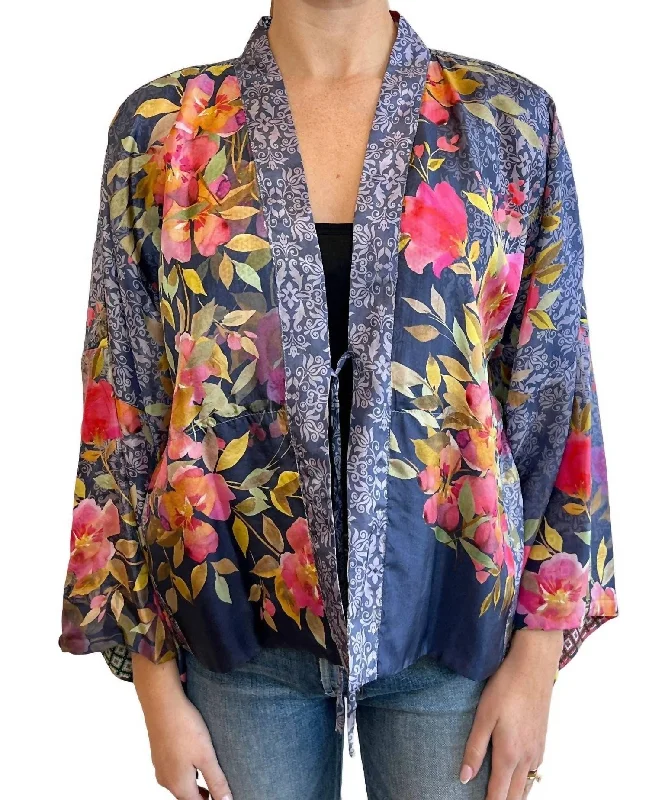 Locust Makenna Reversible Kimono In Multi Warm sweaters