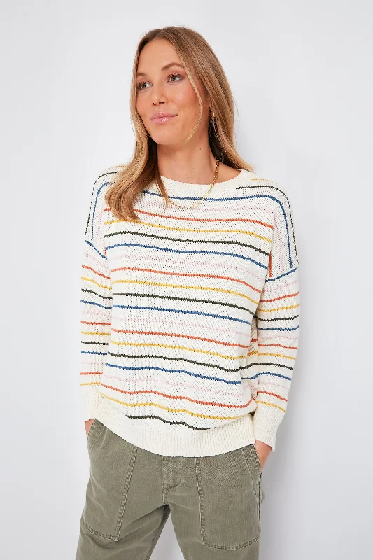 Rainbow 5 Stripe Organic Carolyn Sweater Men's sweaters