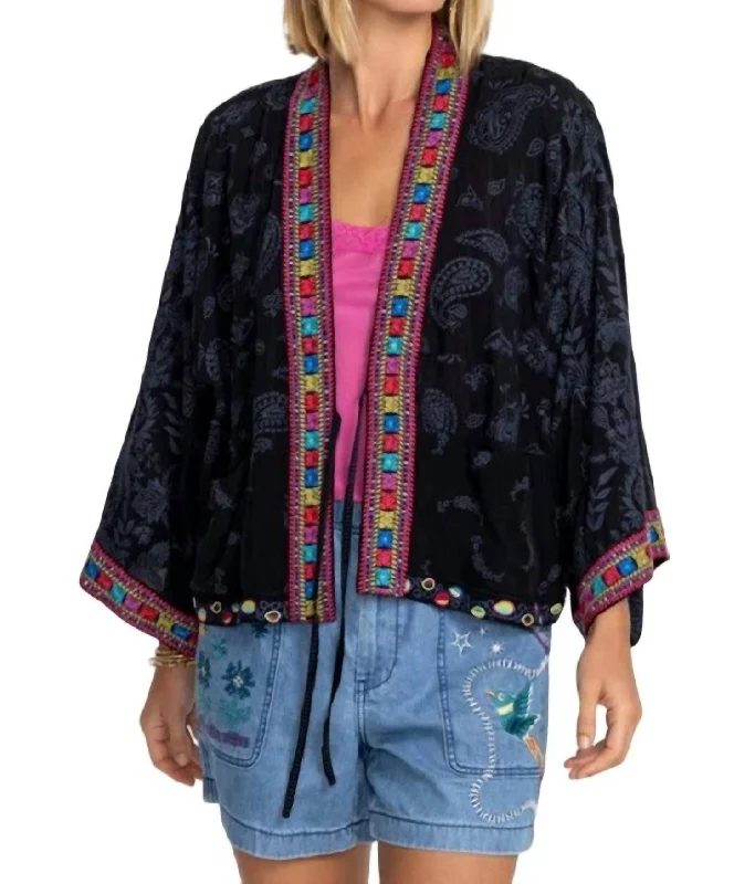 Star Danica Kimono In Black Eco-friendly sweaters