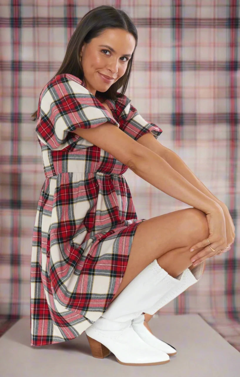 Show Me Your Mumu Smitten Tartan Babydoll Dress Must-have mini dresses for this season