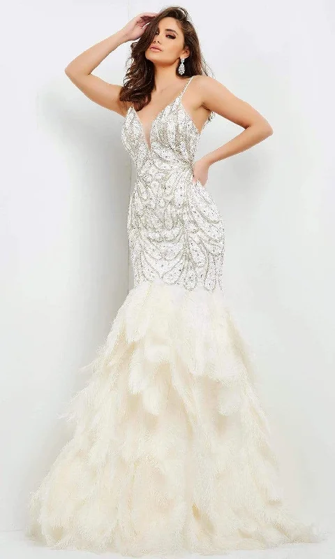 Jovani - 04625 Jeweled Tier-Ornate Simple Prom Dress Glamorous Wedding Dress