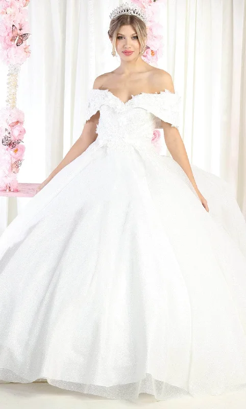 May Queen LK165 - Applique Quinceanera Ballgown Luxury Lace Gown