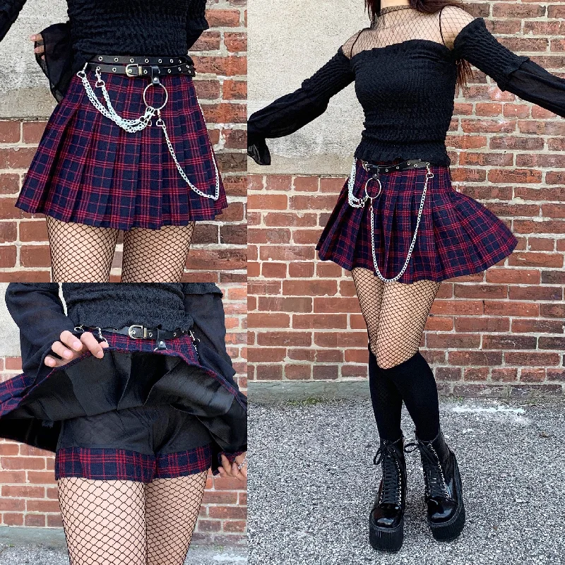 2019 KAWAII PLAID PLEATED SKIRT Graduation unclassified skirts