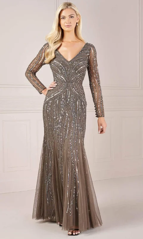 Adrianna Papell Platinum 40445 - Long Sleeve Dress Best maxi dresses for elegant looks