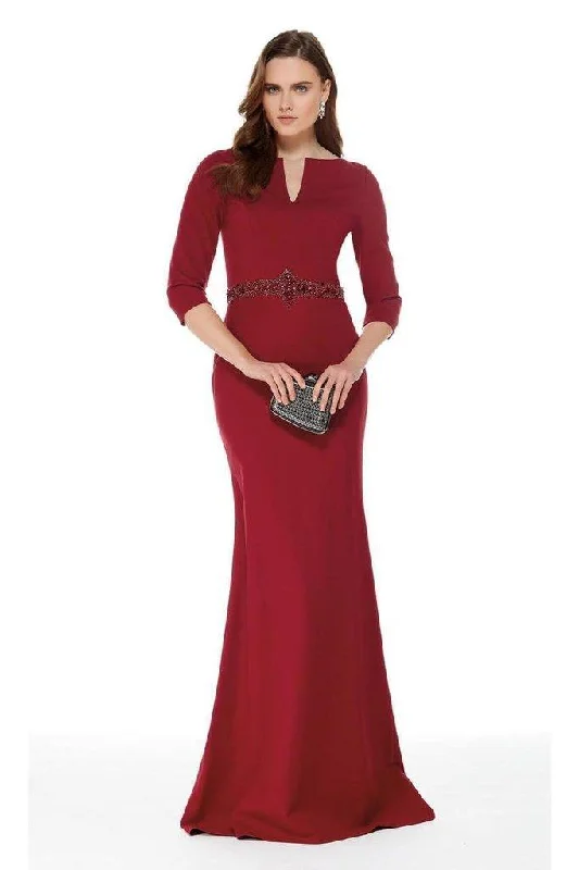 Alyce Paris - 27007 Mid Length Sleeves Sheath Jersey Evening Gown Winter party dresses