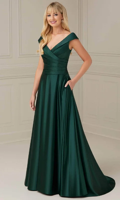 Christina Wu Elegance 17117 - Pleat Bodice A-Line Evening Dress Garden party dresses