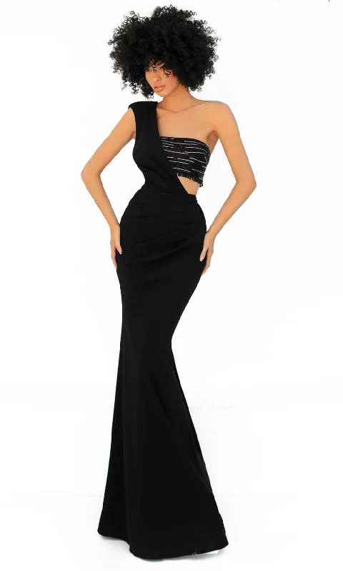 Tarik Ediz - 51058 Embellished Asymmetrical Evening Dress Best value party dresses