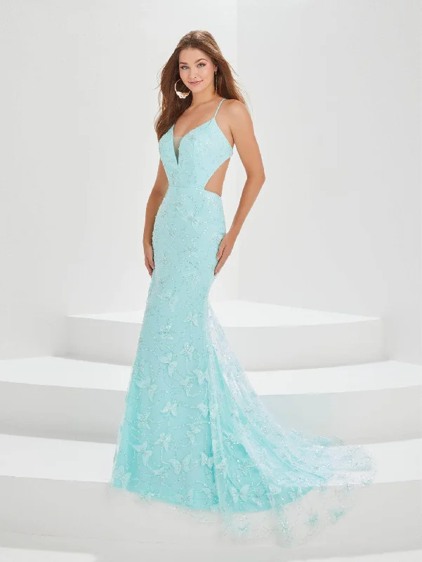 Tiffany Designs by Christina Wu 16013 - Butterfly Laced Prom Gown Women's trendy party dresses sale