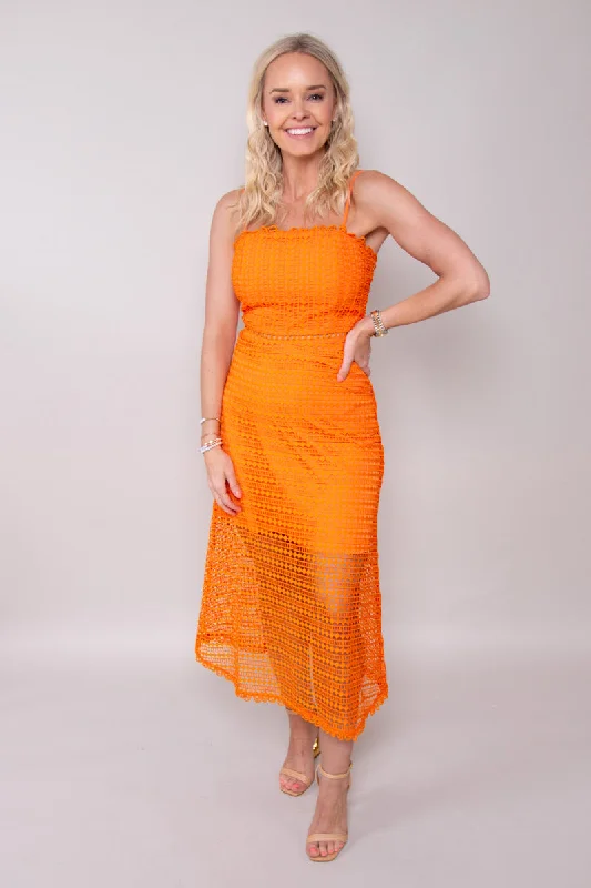 Mandarin Lace Midi Dress - FINAL SALE Trendy midi dresses under $50