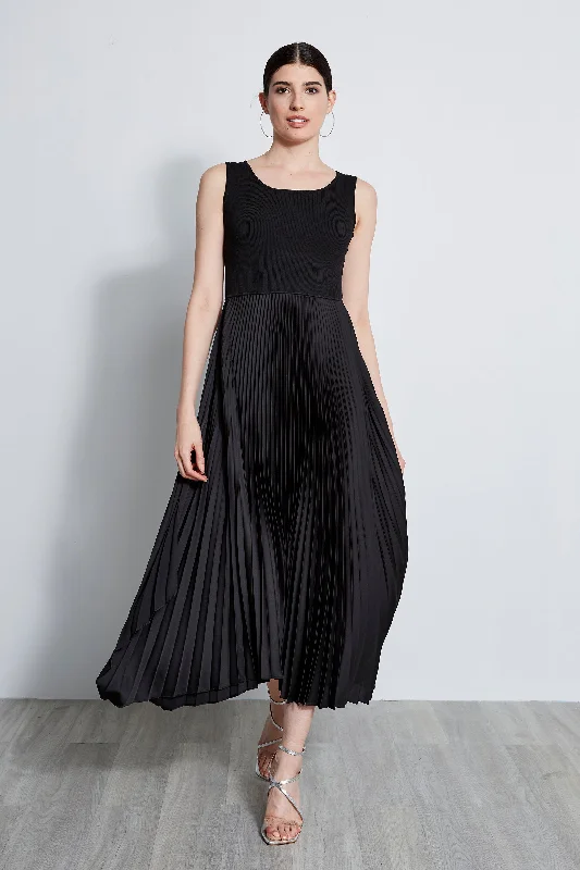 Pleated Midi Dress Sexy little black midi dresses