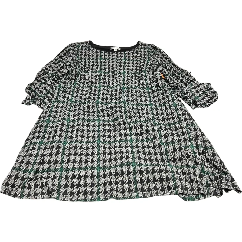 Dress Casual Short By Sandra Darren In Houndstooth, Size: 3x High-Waist Skirt Look