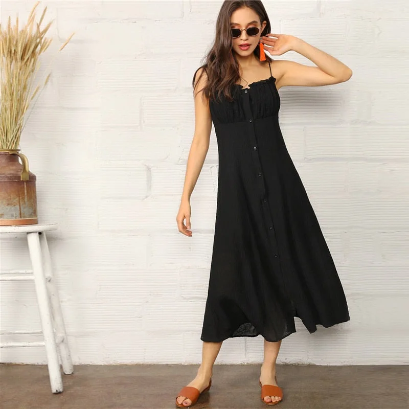 Women's Summer Sleeveless Long Dress Velvet Maxi Skirt