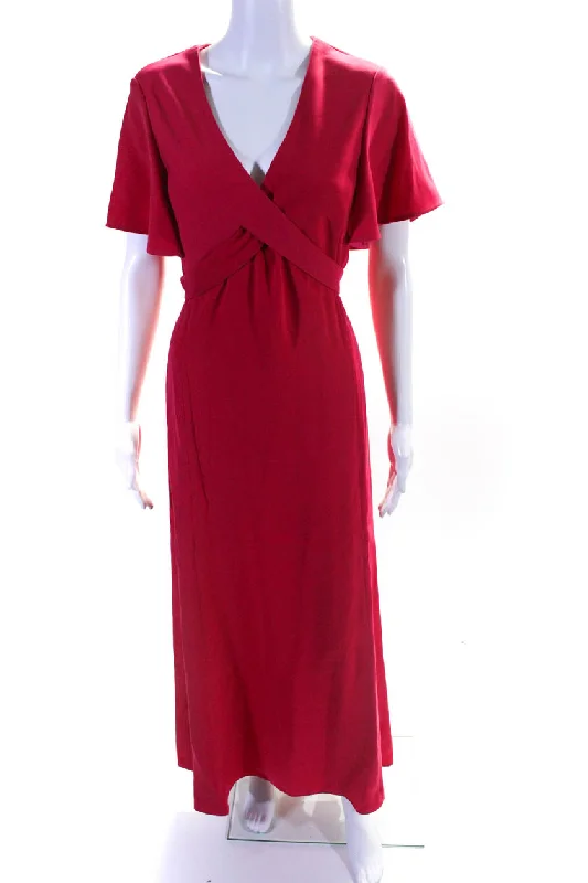 Adeam Womens Neck Tie Dress Fuchsia Date night unclassified dresses