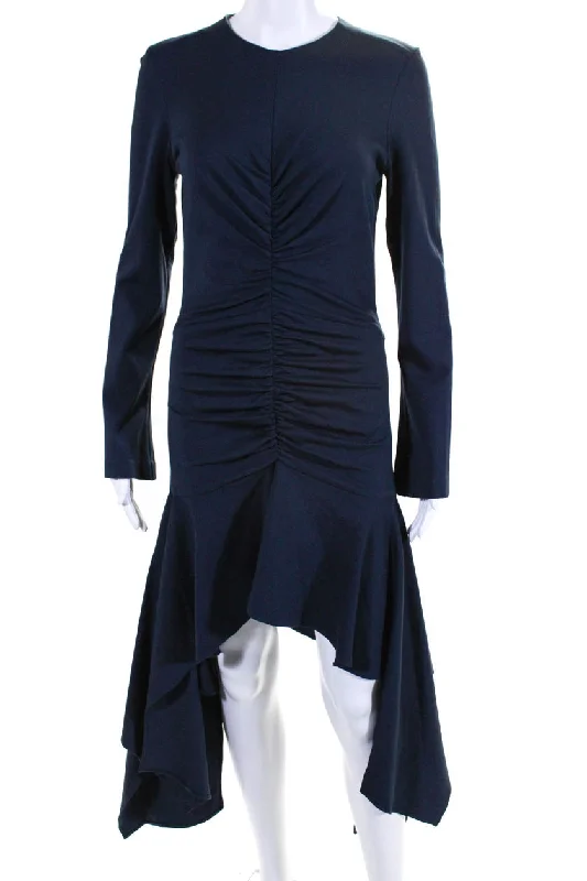 Aknvas Navy Drape Jersey Dress Bold pattern unclassified dresses