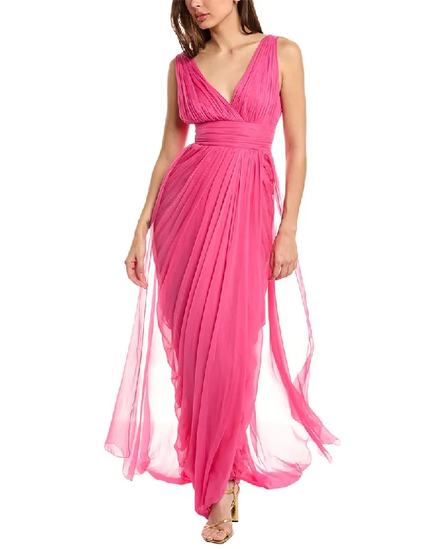 Alberta Ferretti Silk Chiffon Gown High-low unclassified dresses