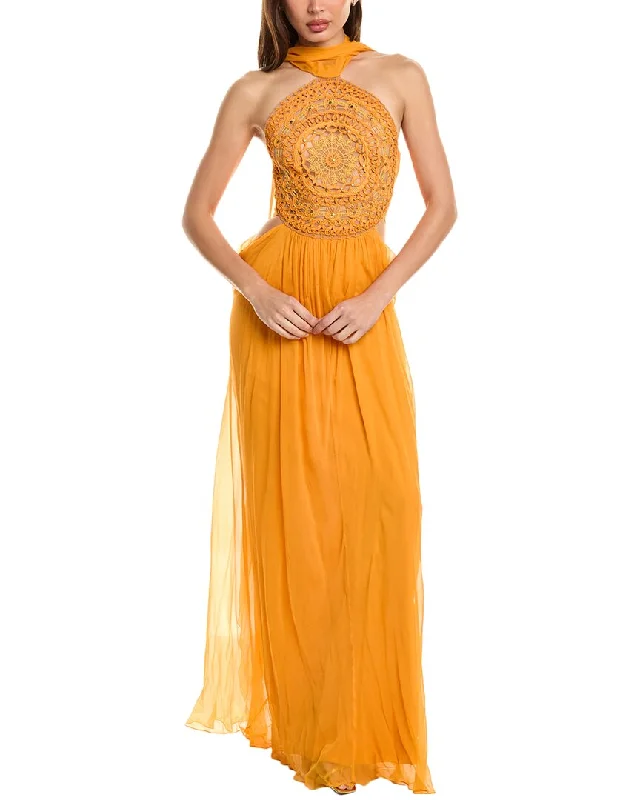 Alberta Ferretti Silk Chiffon Gown Long unclassified dresses