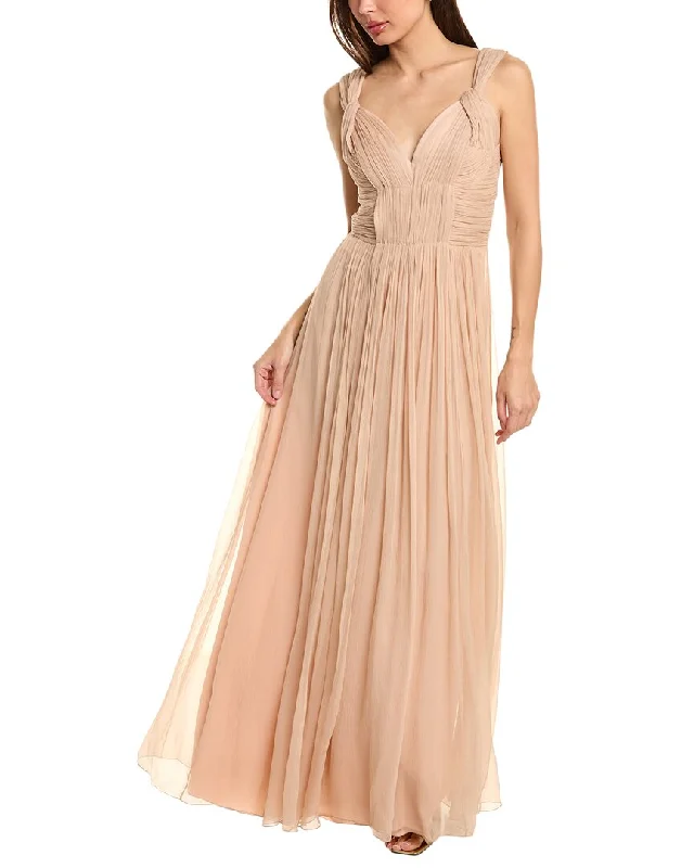 Alberta Ferretti Silk Chiffon Gown Pastel unclassified dresses