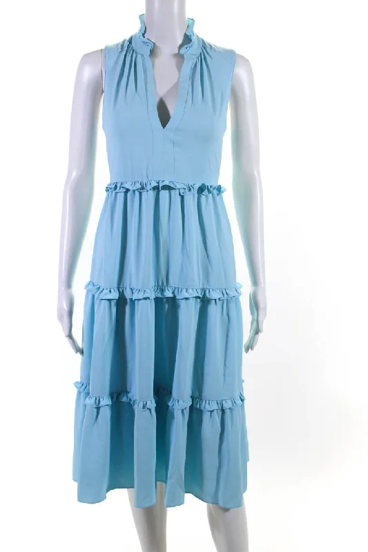 Amanda Uprichard Womens Wilma Dress - Ice Blue Tulle unclassified dresses