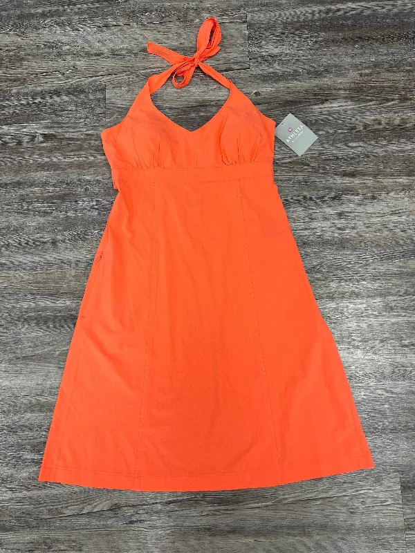 Athletic Dress By Athleta In Orange, Size: 10 Denim unclassified dresses