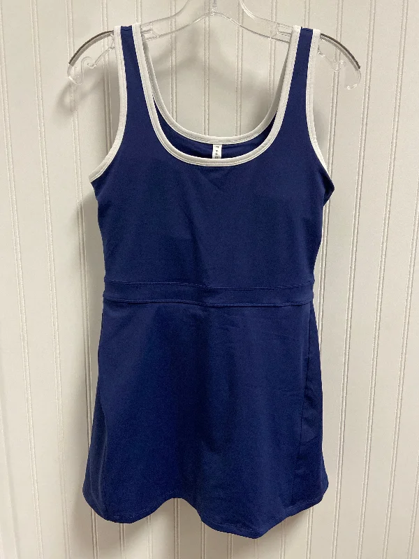 Athletic Dress By Fabletics In Blue, Size: M Knitted unclassified dresses