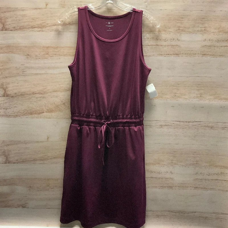 Athletic Dress By Lou And Grey In Purple, Size: Xs Floral unclassified dresses