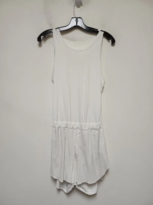 Athletic Dress By Lululemon In White, Size: L Short unclassified dresses