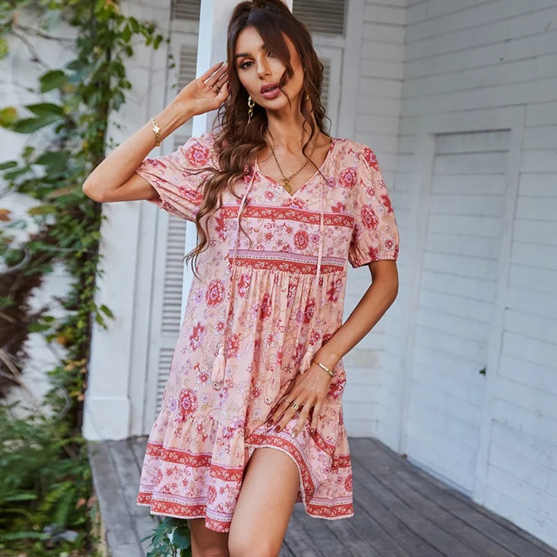 Bohemian Printed Resort Style Summer Dress Popular unclassified dresses