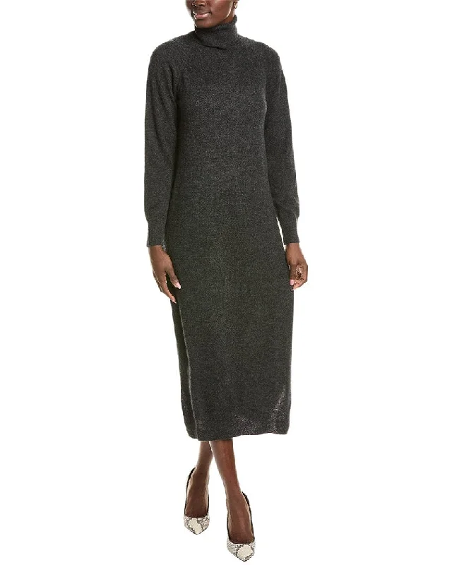 Brodie Cashmere Wool & Cashmere-Blend Luxe Roll Neck Dress Mesh unclassified dresses