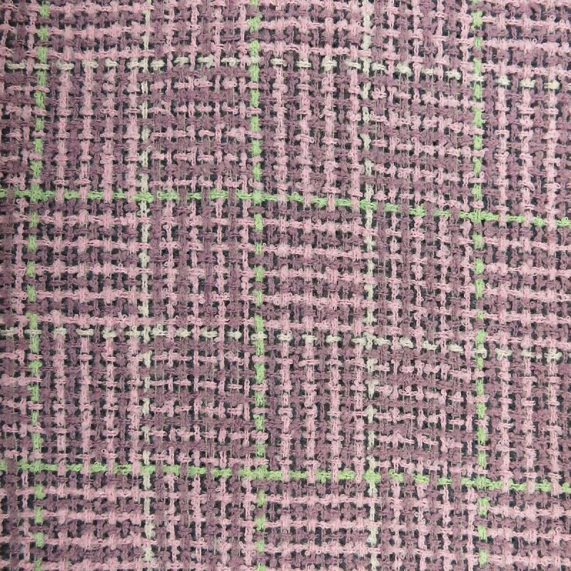 Burnt Purple Pink and Lime Textured Tweed Boucle Fabric Club unclassified dresses