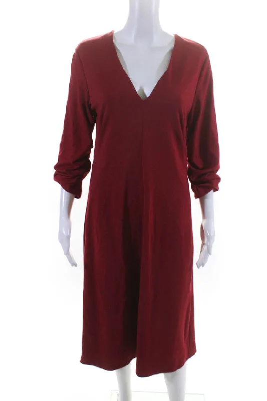 Dorothee Schumacher Womens Article Effortless Chic Dress Red Long sleeve unclassified dresses