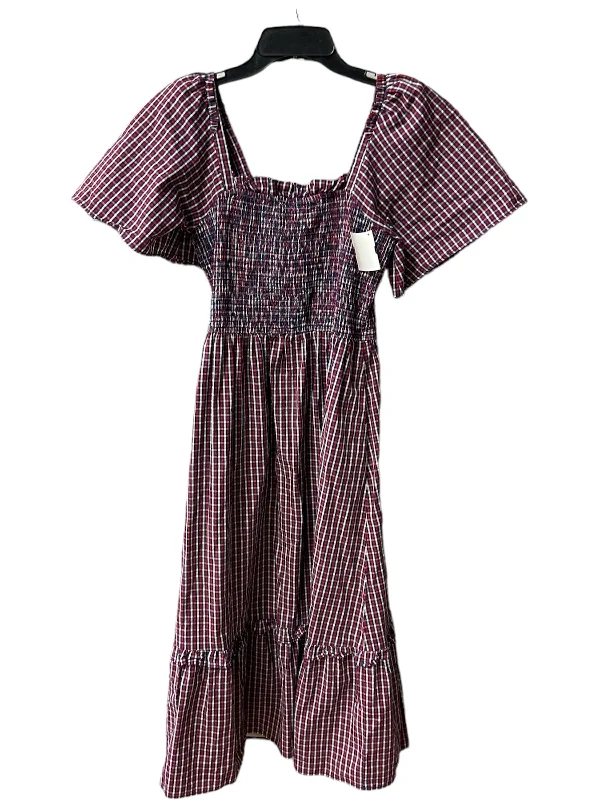 Dress Casual Midi By Draper James In Plaid Pattern, Size: Xs Casual Midi Look