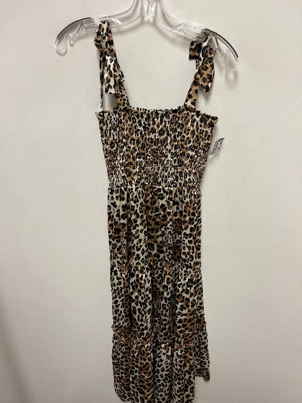 Dress Casual Midi By Pink Lily In Animal Print, Size: M Tulle A-line Skirt