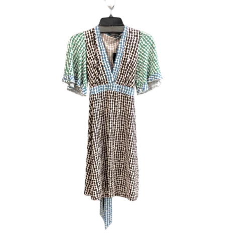 Dress Designer By Bcbgmaxazria In Brown & Green, Size: Xxs Comfortable unclassified dresses