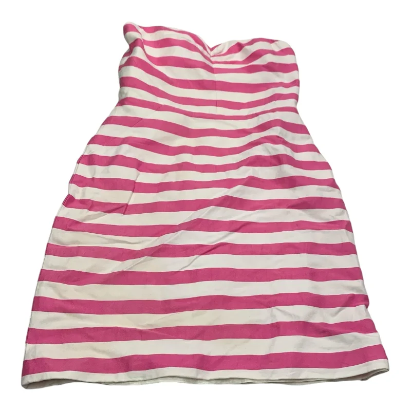 Dress Designer By Kate Spade In Pink & White, Size: S Backless unclassified dresses