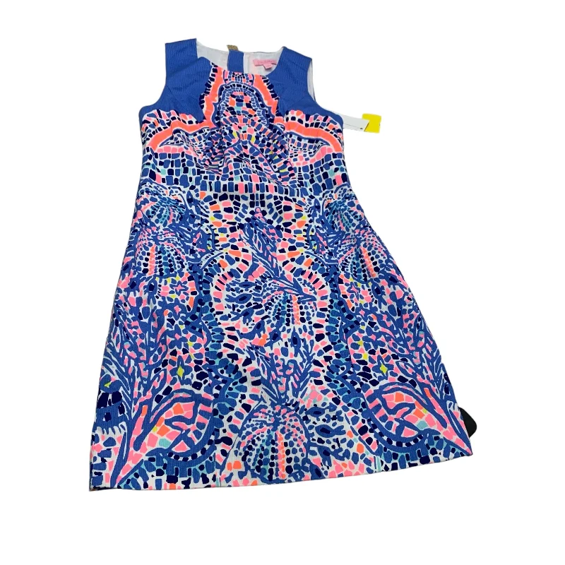 Dress Designer By Lilly Pulitzer In Blue & Pink, Size: Xxs Anniversary unclassified dresses